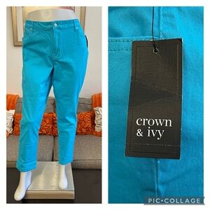 ❣️🆕Crown&Ivy CARIBE TURQUOISE High Rise Skinny Jeans❣️